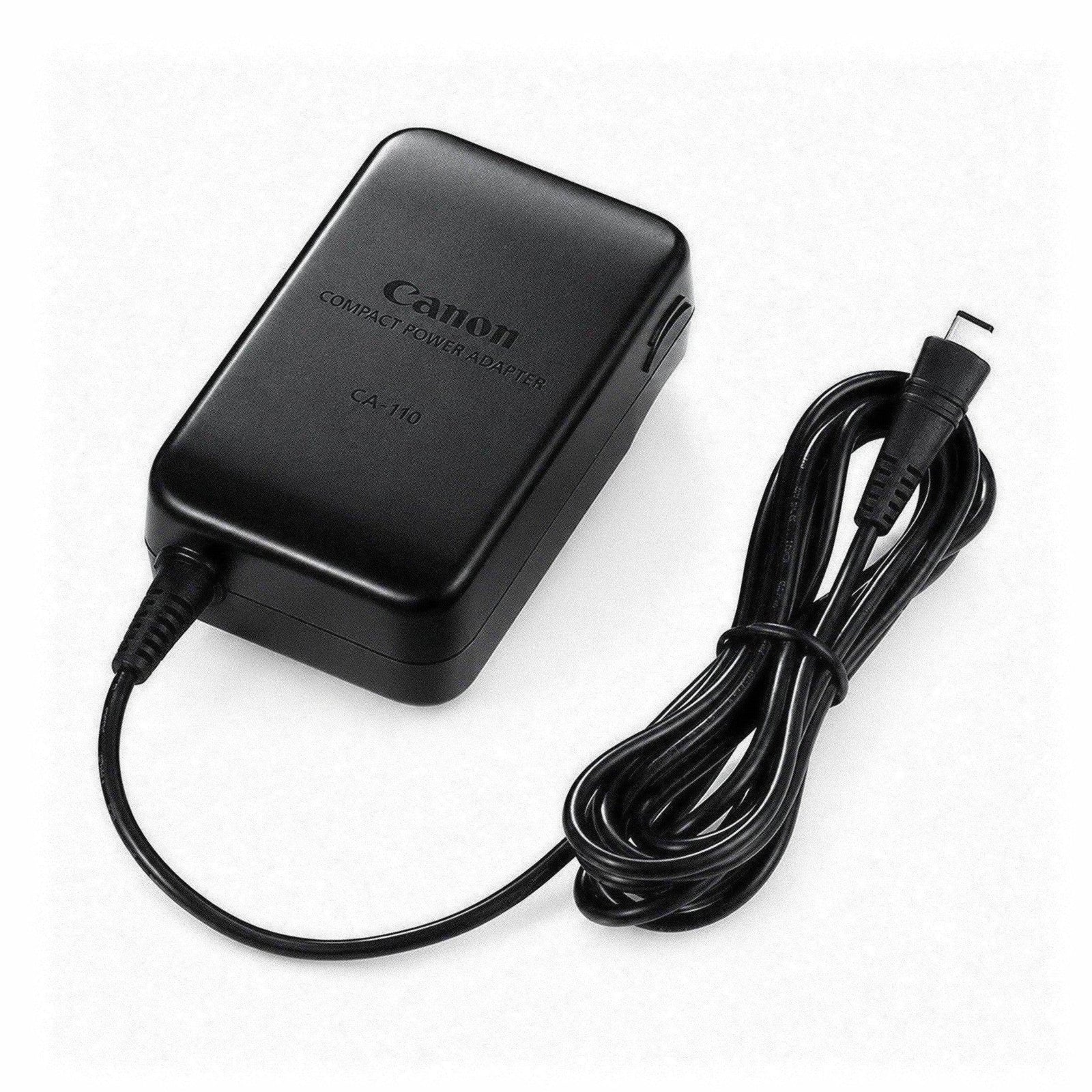 Canon VIXIA HF R60 CA-110 power adapter by ClubCamera.com with coiled cable and embossed text