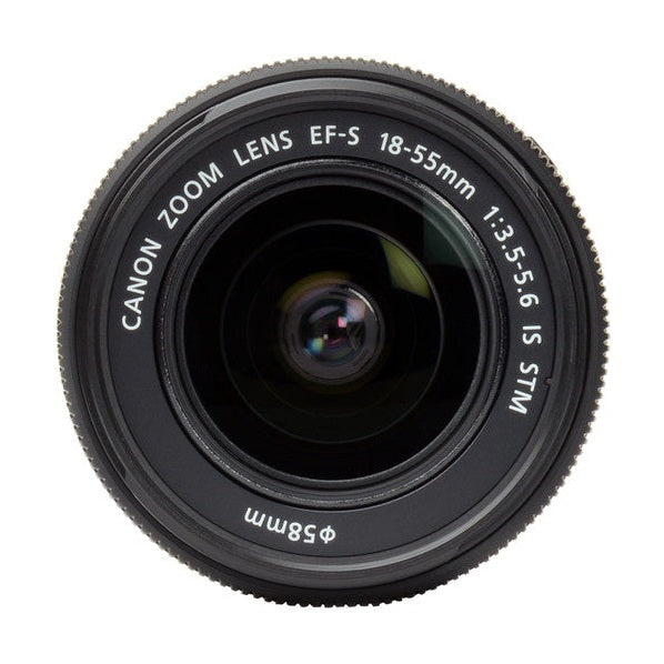 Front element view of Canon EF-S 18-55mm lens at ClubCamera highlighting 58mm filter thread