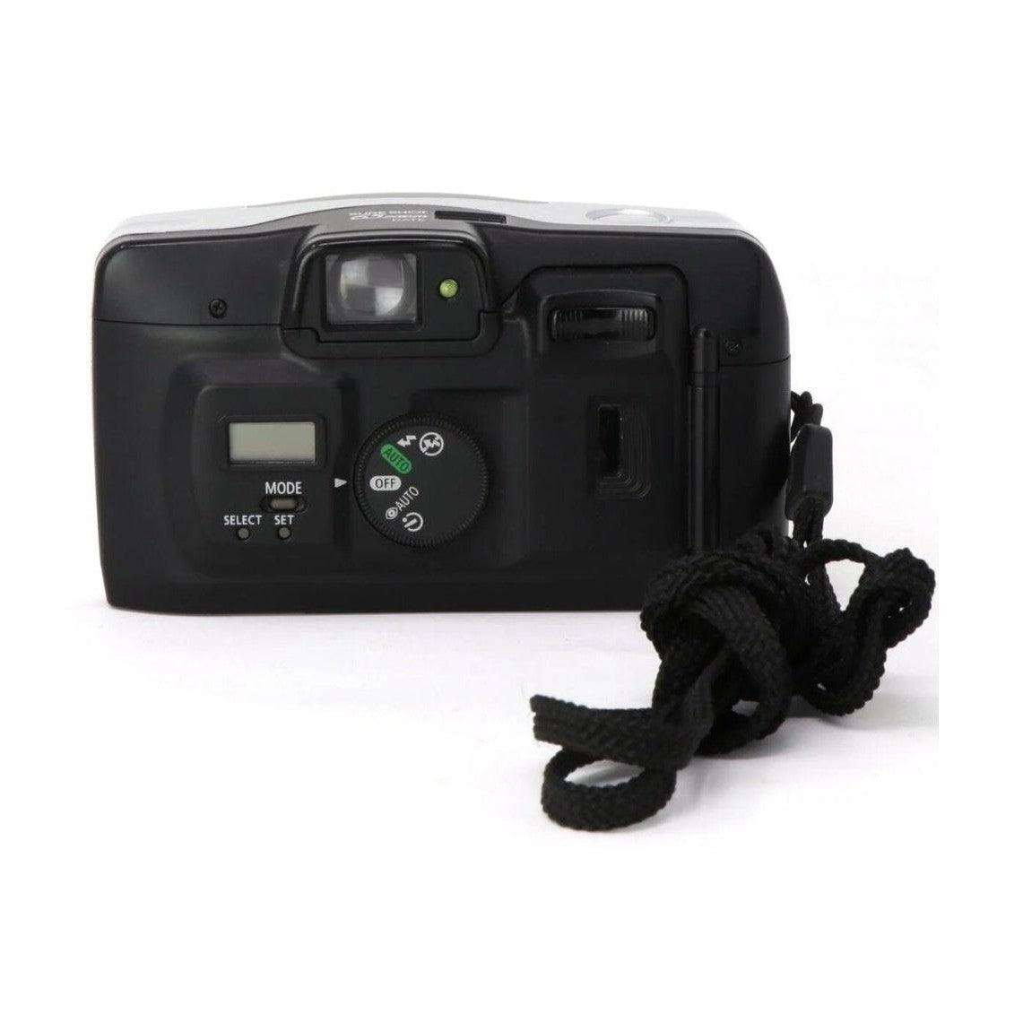 ClubCamera Canon Sure Shot 65 Zoom Date film camera rear view with LCD screen and mode dial