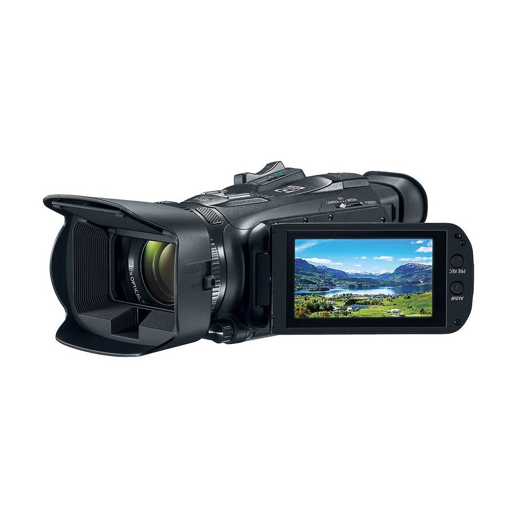 Canon VIXIA HF G21 with extended touchscreen and 20x optical zoom lens at ClubCamera.com
