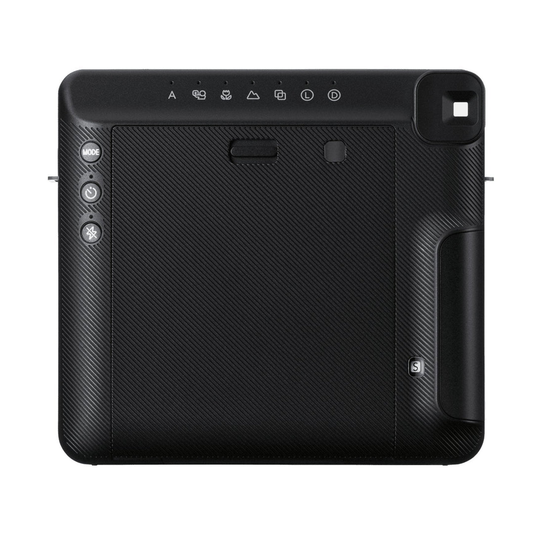 Rear panel of Fujifilm INSTAX Square SQ6 Graphite Gray showing mode icons and control buttons at ClubCamera.com