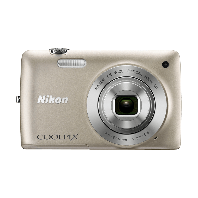 Nikon Coolpix S4300 gold point and shoot camera with NIKKOR 6x zoom lens by ClubCamera.com