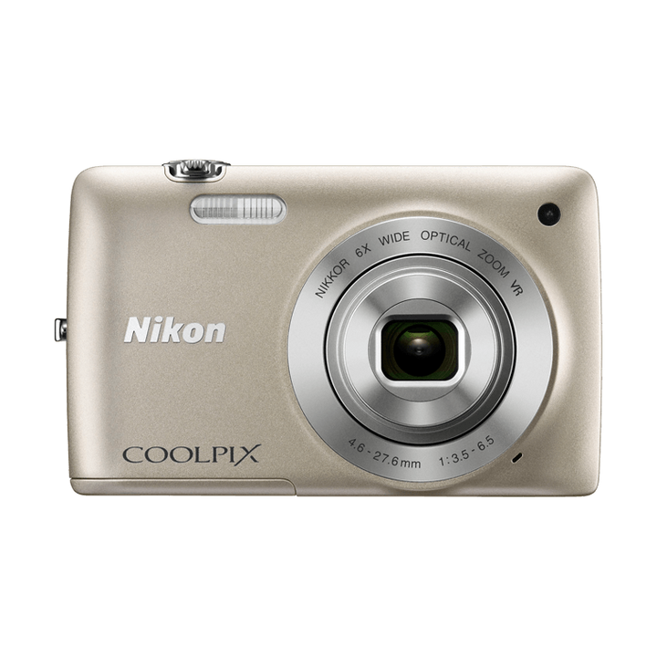 Nikon Coolpix S4300 gold point and shoot camera with NIKKOR 6x zoom lens by ClubCamera.com