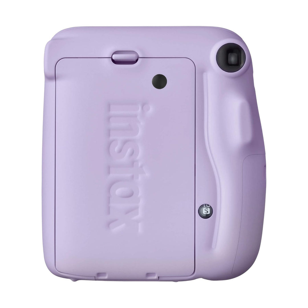 Lilac purple Fujifilm Instax Mini 11 back view with matte finish and embossed logo at ClubCamera.com