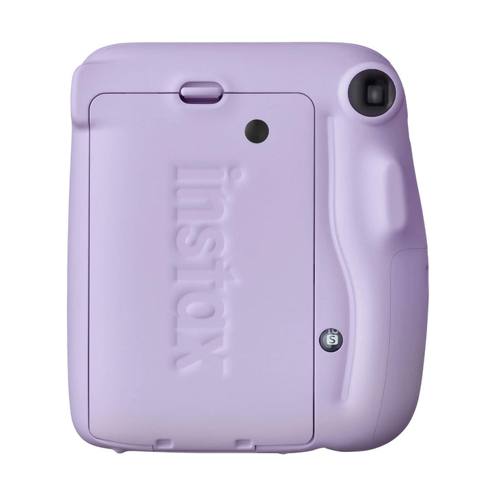 Lilac purple Fujifilm Instax Mini 11 back view with matte finish and embossed logo at ClubCamera.com