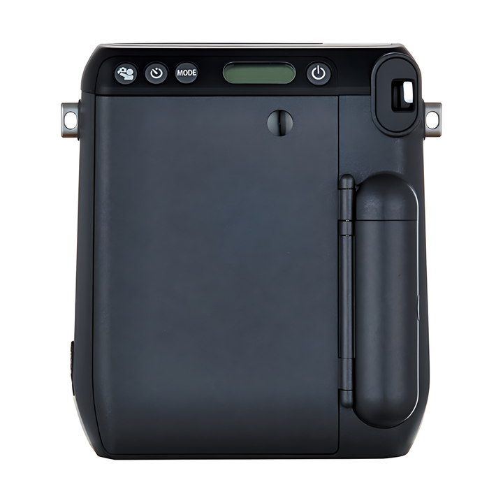 Fujifilm INSTAX Mini 70 Midnight Black back view with control panel and film slot at ClubCamera.com