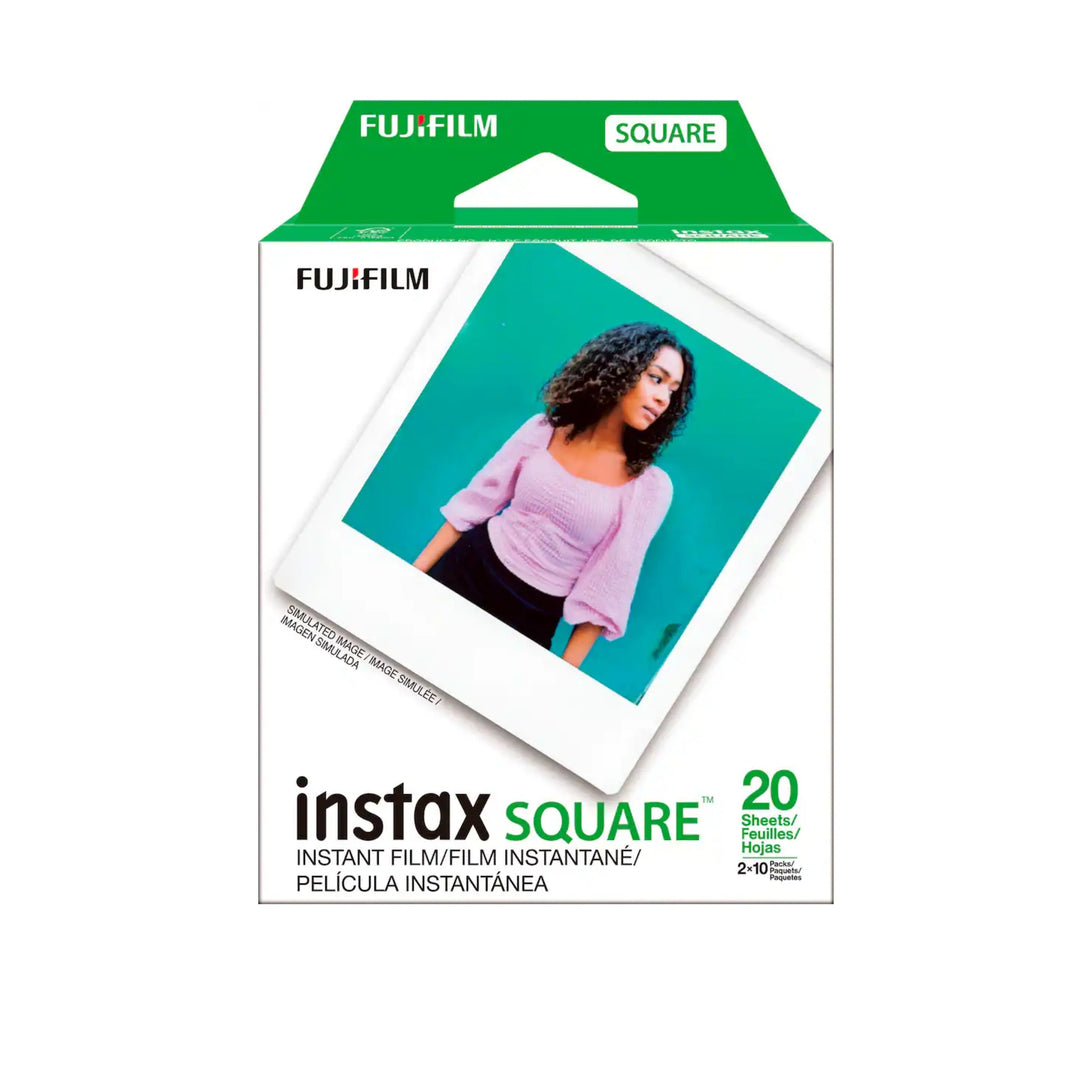 ClubCamera.com Fujifilm Instax SQUARE White Instant Film 20 Sheets green flap packaging