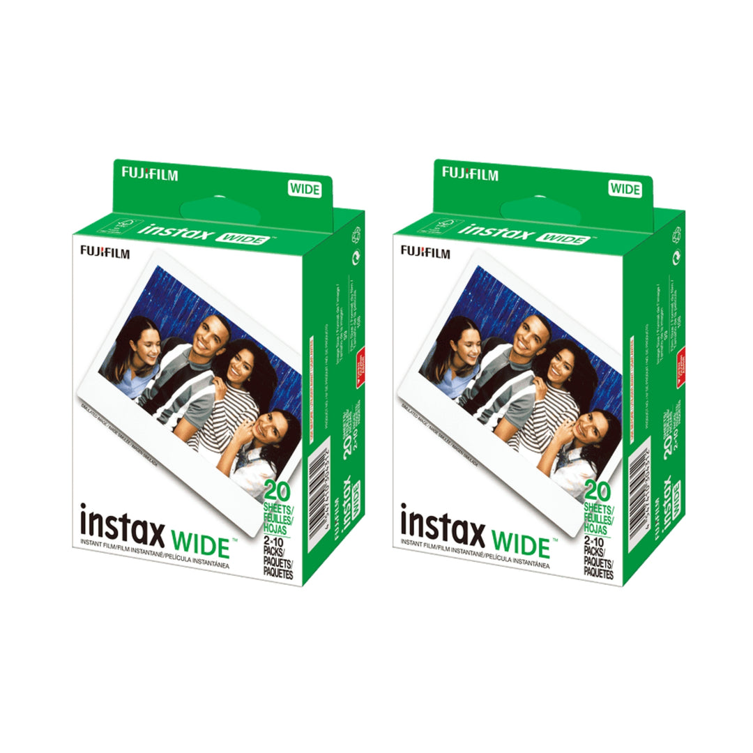 Two Fujifilm Instax WIDE film packs bundle 20 sheets each ClubCamera.com
