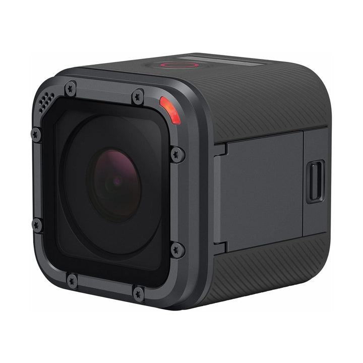Black GoPro Hero 5 Session rugged cube camera with USB-C port and star-head screws at ClubCamera.com