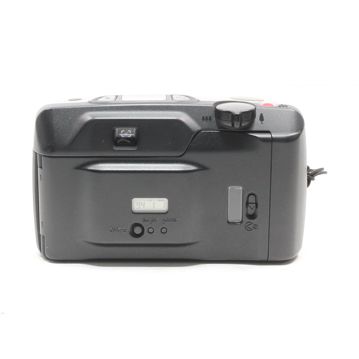 ClubCamera.com black rear view Pentax IQ Zoom 80-G 35mm film camera displaying date stamp &