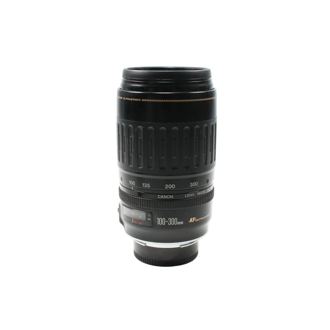 Canon EF 100-300mm f/4.5-5.6 USM telephoto zoom lens by ClubCamera.com with gold ultrasonic band and textured focus ring