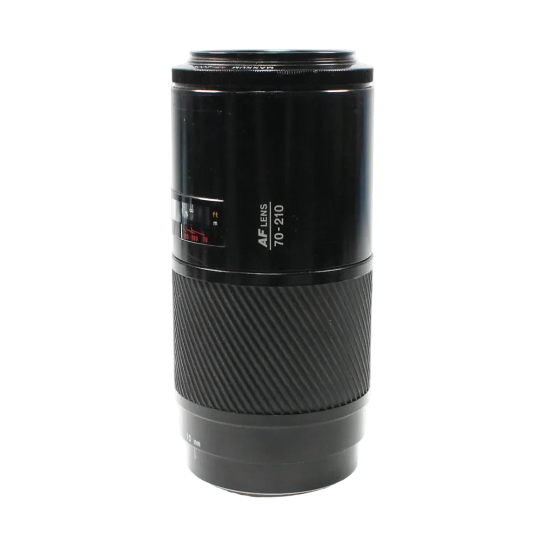 ClubCamera.com Minolta AF Zoom 70-210mm f/4 lens non-brand side with ribbed grip