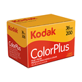 Kodak ColorPlus 200 iso 36Exp film packaging on a white background