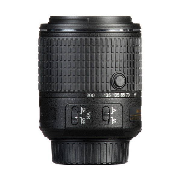 Nikon AF-S DX VR lens with textured grip rings and VR switch by ClubCamera