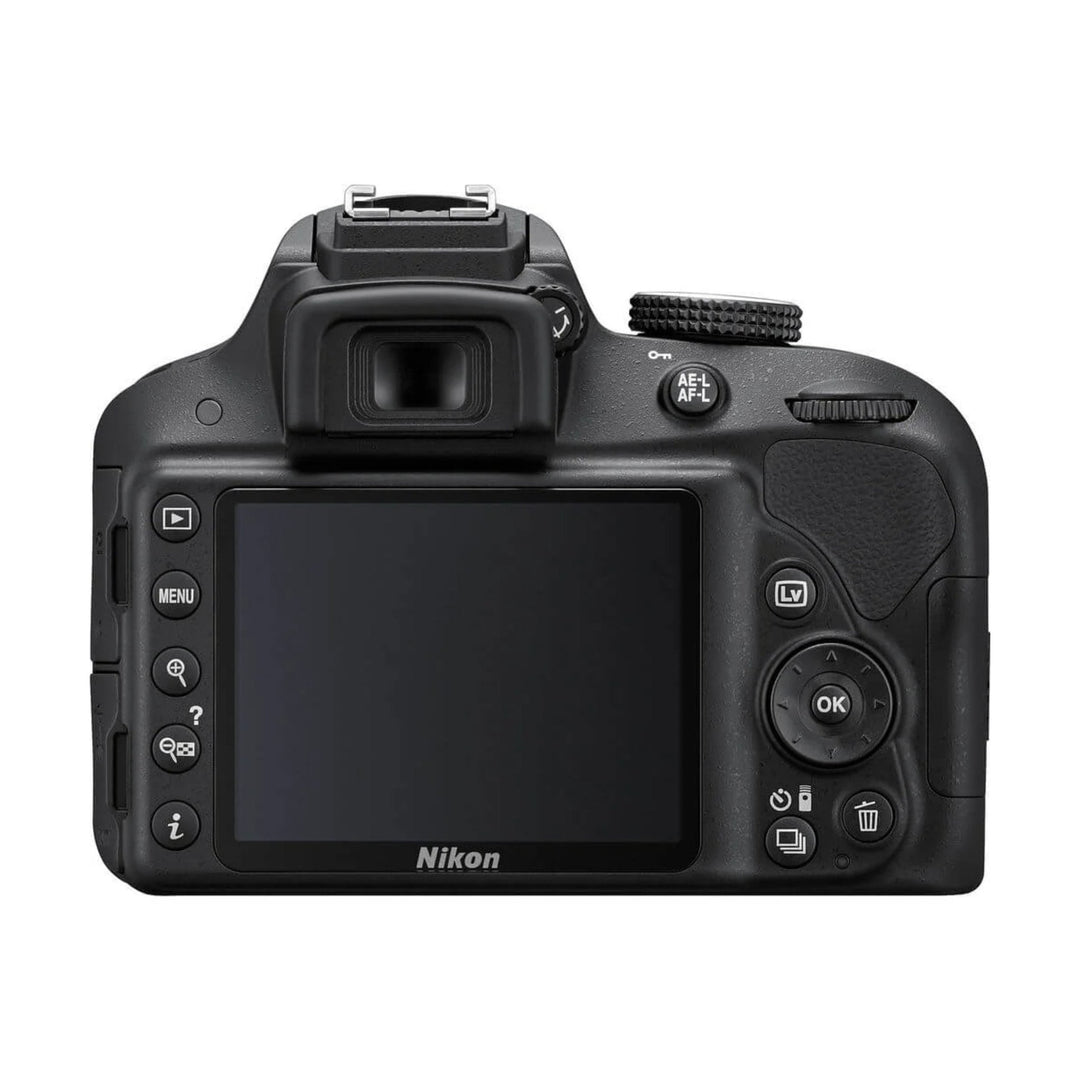 Back view of black Nikon D3300 DSLR with LCD screen and control buttons from ClubCamera.com
