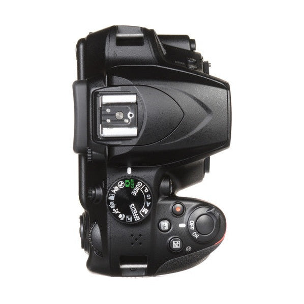 Top view of Nikon D3400 mode dial and controls at ClubCamera.com