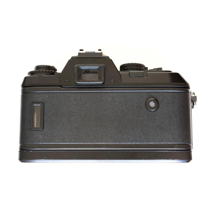 Black Nikon N2000 F-301 rear view textured grip and shutter release button from ClubCamera.com