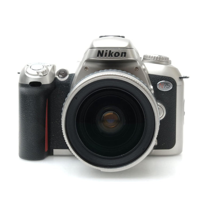 Nikon N75 silver and black SLR film camera kit with zoom lens at ClubCamera.com