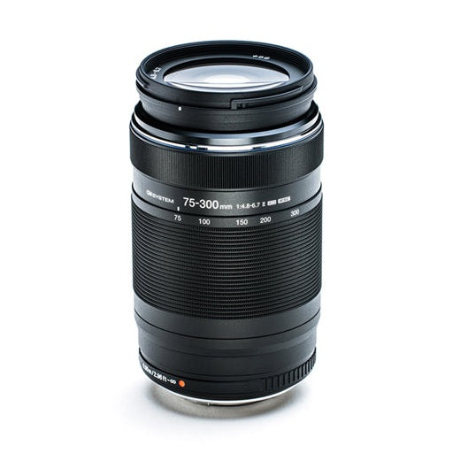 Olympus M.Zuiko ED 75-300mm f/4.8-6.7 Lens (Black) - angle