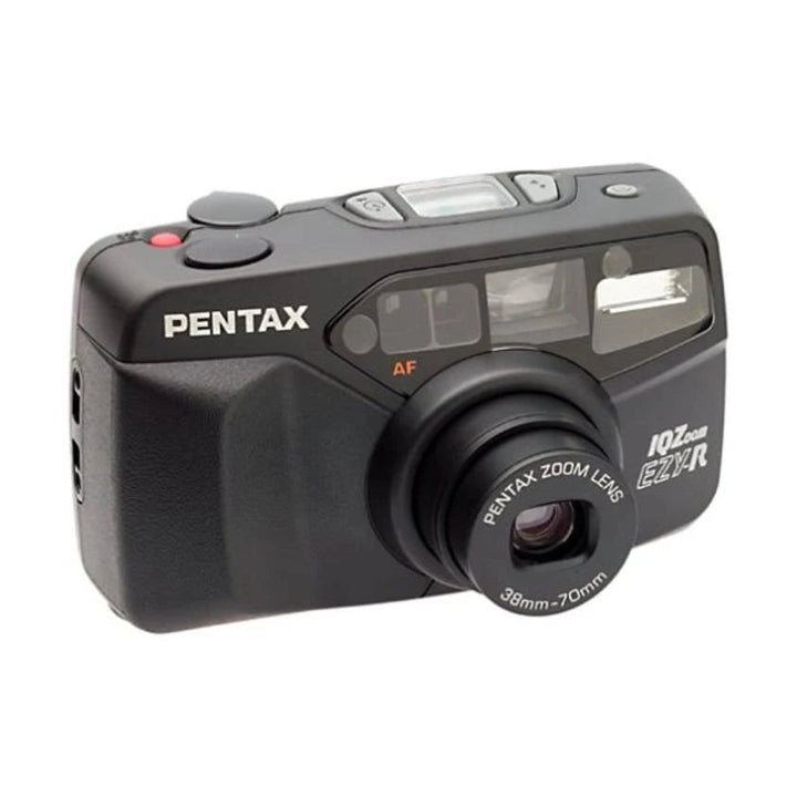 Pentax IQZoom EZY-R black 35mm film camera with 38-70mm zoom lens by ClubCamera.com