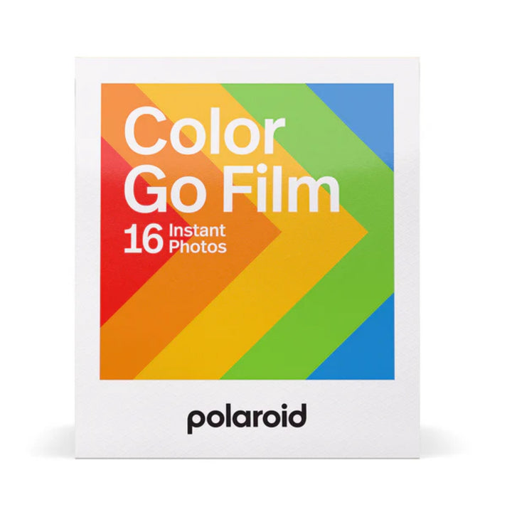 ClubCamera.com Polaroid Go Color Film double pack box with rainbow arrow graphic and 16 instant photos