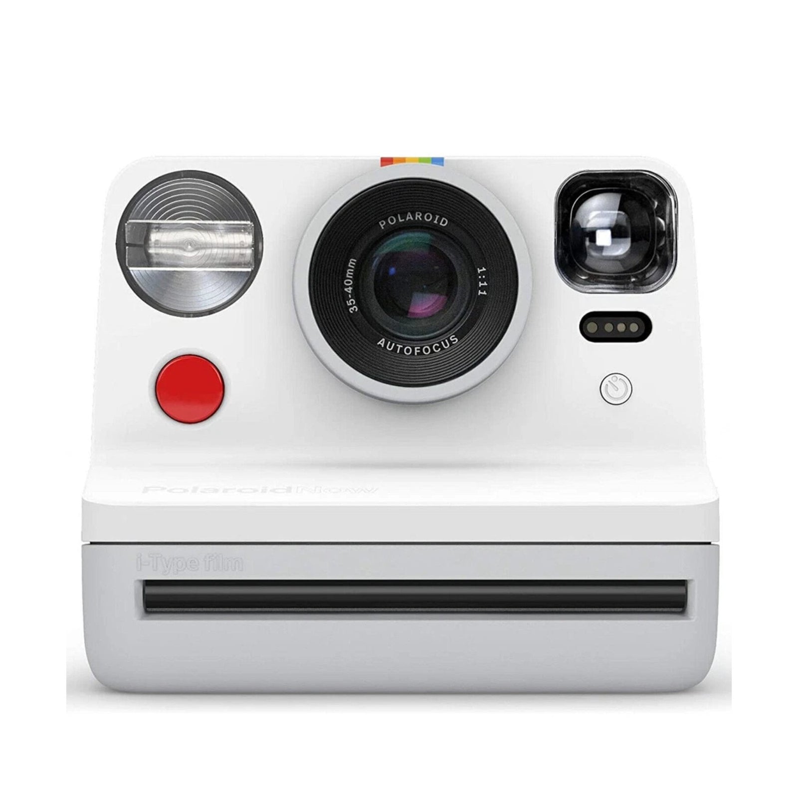 Polaroid Originals Now I-Type Instant Camera white with black lens ring and red shutter button at ClubCamera.com