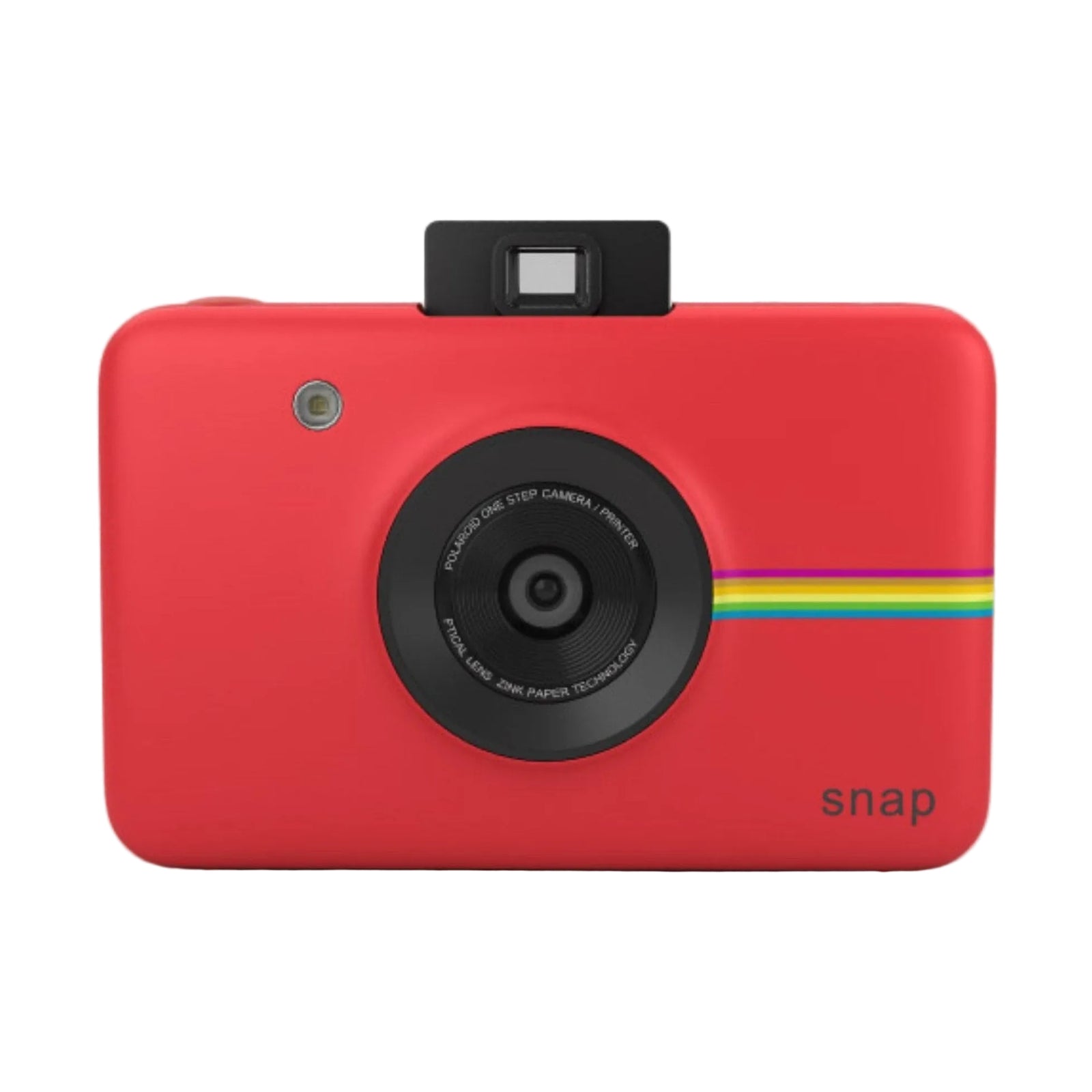 Front view red Polaroid Snap digital photo printer with matte finish at ClubCamera.com