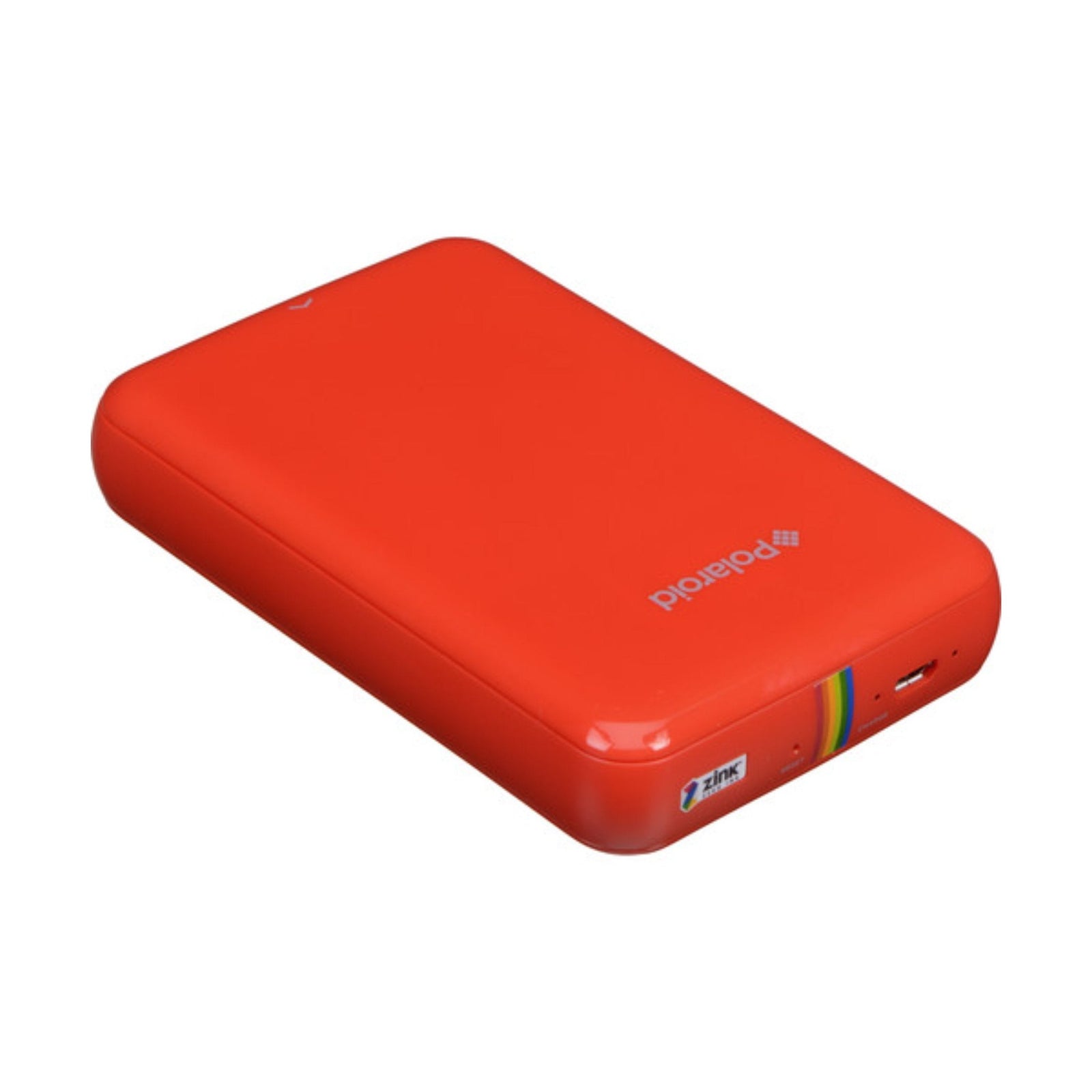 Vivid red Polaroid Zip instant camera with ZINK logo and USB-C port by ClubCamera.com
