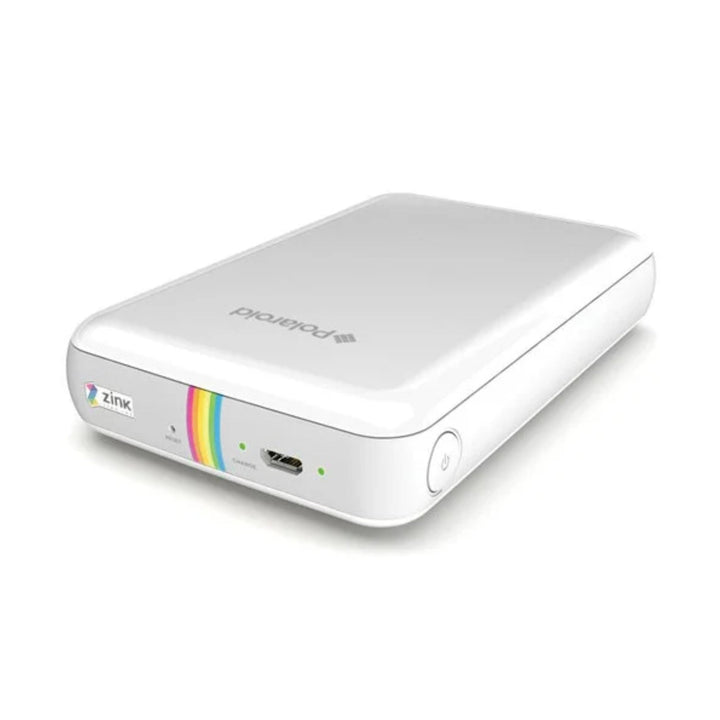 Polaroid Zip digital photo printer USB-C charging port and power button at ClubCamera.com