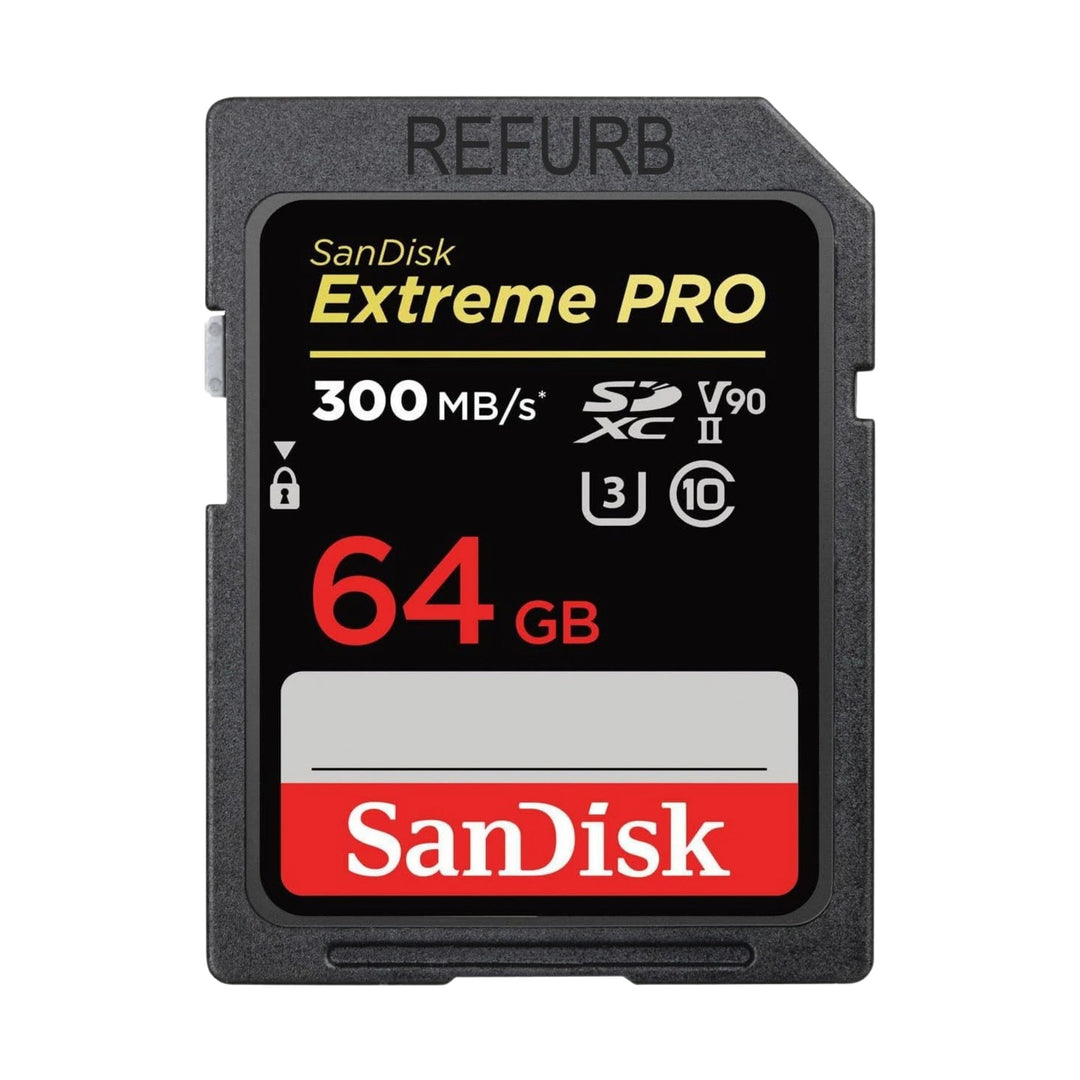 ClubCamera.com SanDisk Extreme PRO 64GB SDXC UHS-II memory card with V90 and U3 ratings