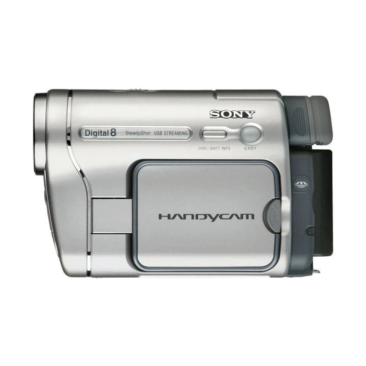 ClubCamera.com silver Sony DCR-TRV460 top-down view highlighting SteadyShot USB Streaming labels