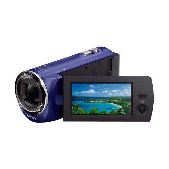 ClubCamera.com Sony HDR-CX220 handheld video camera with articulated screen in upright position