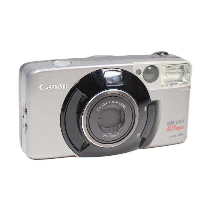 ClubCamera.com Canon Sure Shot 105 Zoom compact profile side angle shot