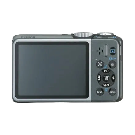 ClubCamera.com silver Canon PowerShot A2000 IS back view with 3-inch LCD screen and control dial