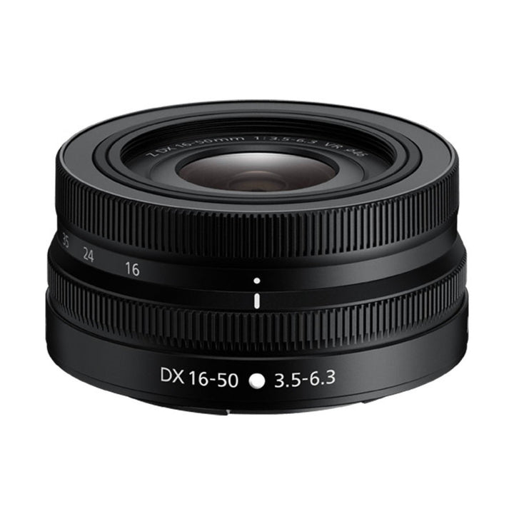 Close-up of NIKKOR Z DX 16-50mm f/3.5-6.3 VR lens zoom ring details from ClubCamera.com