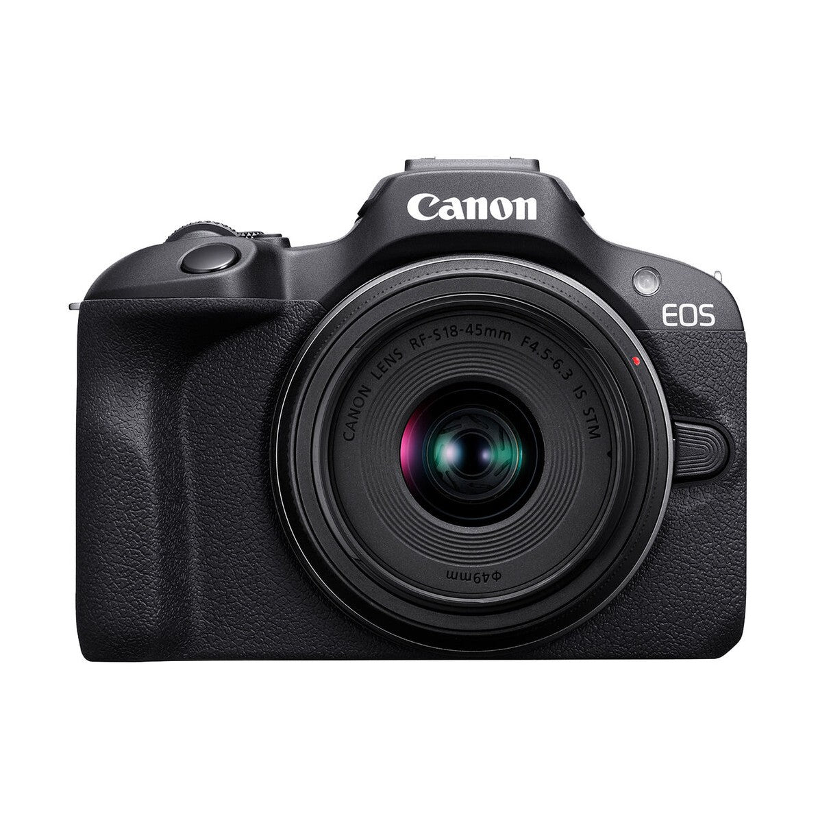 Canon EOS R100 Mirrorless Camera with 18-45mm Lens - front