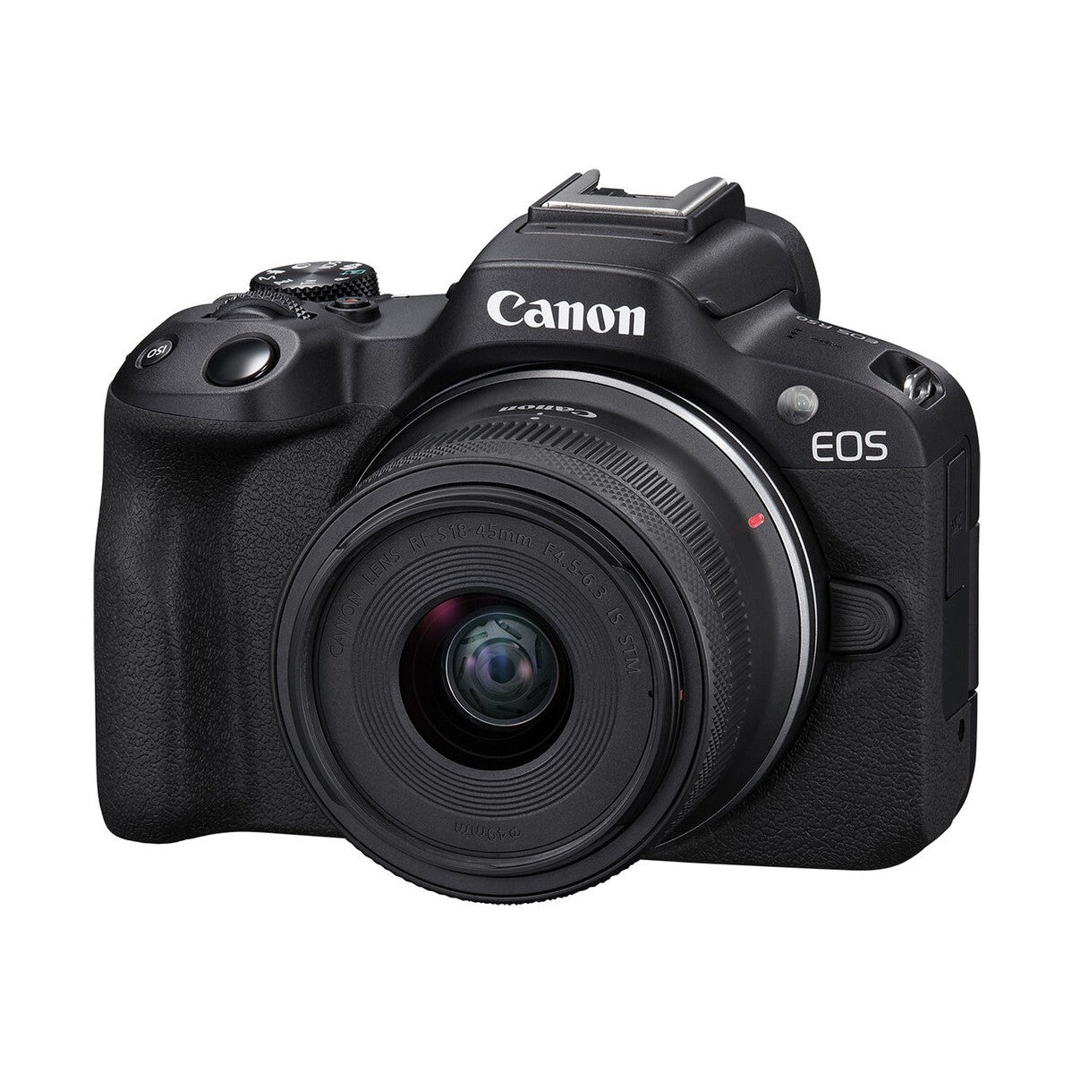 Canon EOS R50 Mirrorless Camera with 18-45mm and 55-210mm Lenses - front