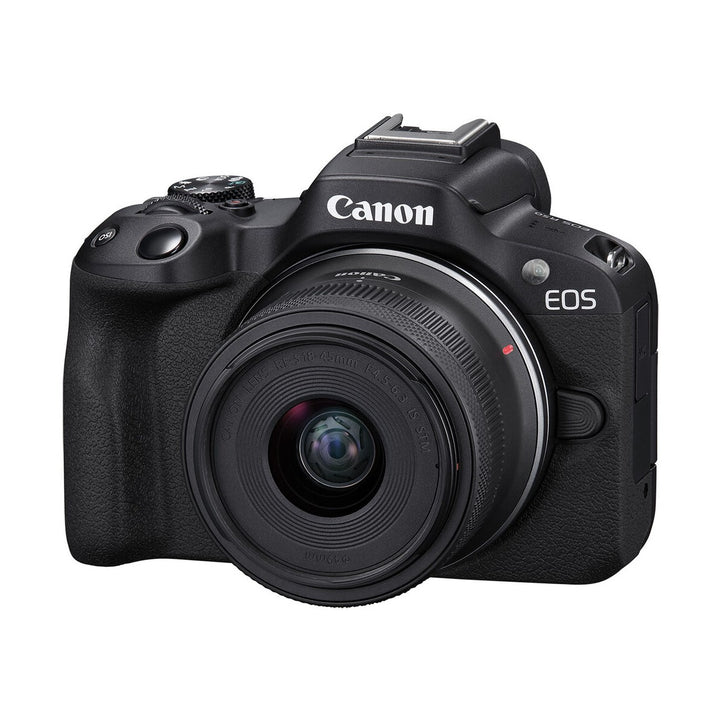 Canon EOS R50 Mirrorless Camera with 18-45mm and 55-210mm Lenses - front