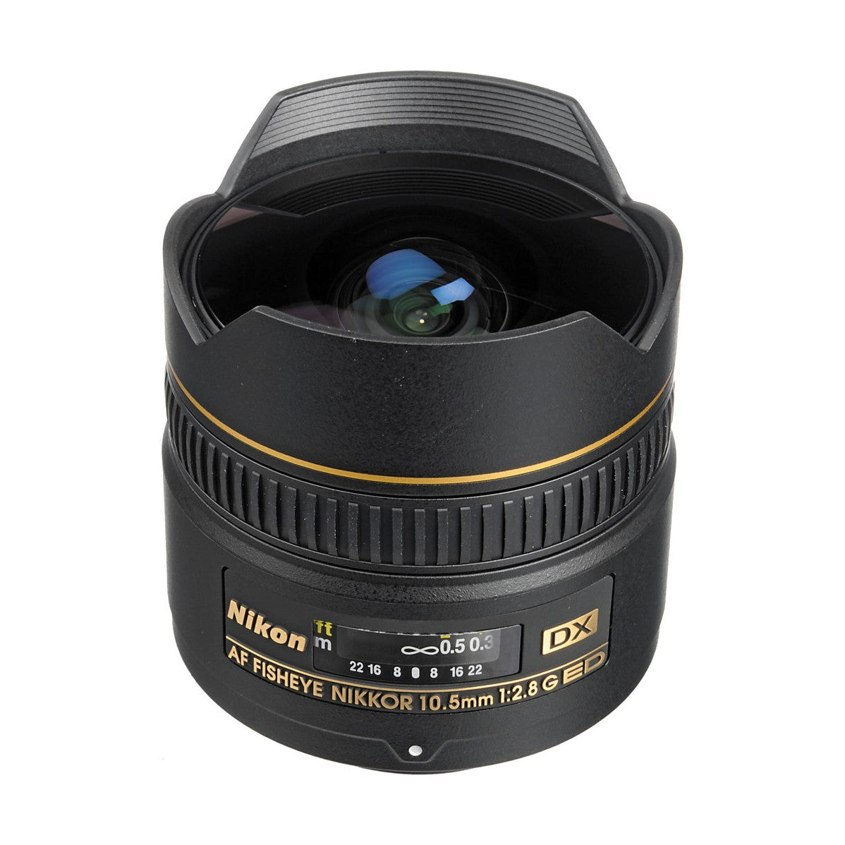Nikon AF DX Fisheye-Nikkor 10.5mm f/2.8G ED Lens - front