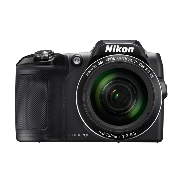 Nikon COOLPIX L840 black digital camera with NIKKOR 38x zoom lens and green anti-reflective coating by ClubCamera.com