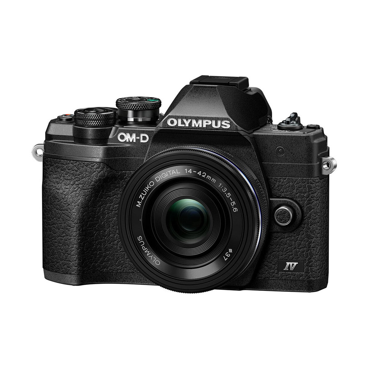 Olympus OM-D E-M10 Mark IV with 14-42mm Lens (Black) - front