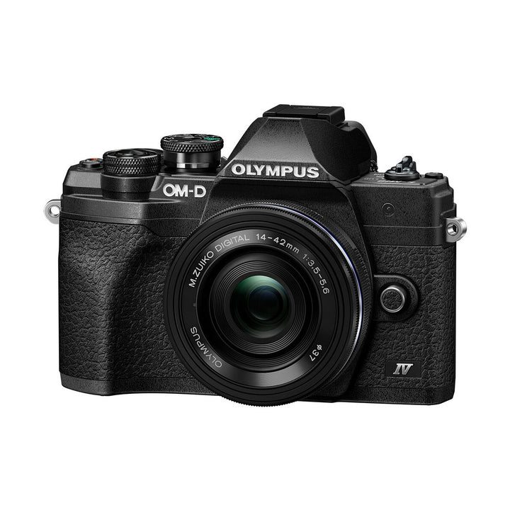 Olympus OM-D E-M10 Mark IV with 14-42mm Lens (Black) - front