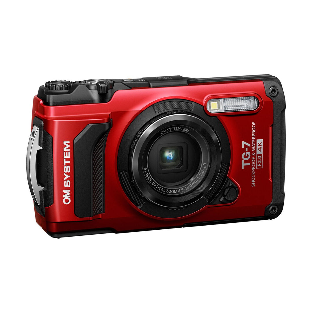 OM SYSTEM Tough TG-7 Digital Camera (Red) - front