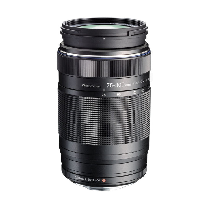 Olympus M.Zuiko ED 75-300mm f/4.8-6.7 Lens (Black) - front