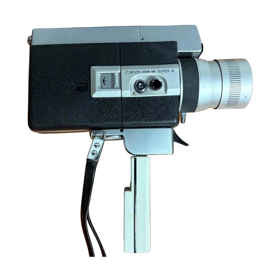 Canon Auto Zoom 518 Super 8 movie camera extended pistol grip ClubCamera