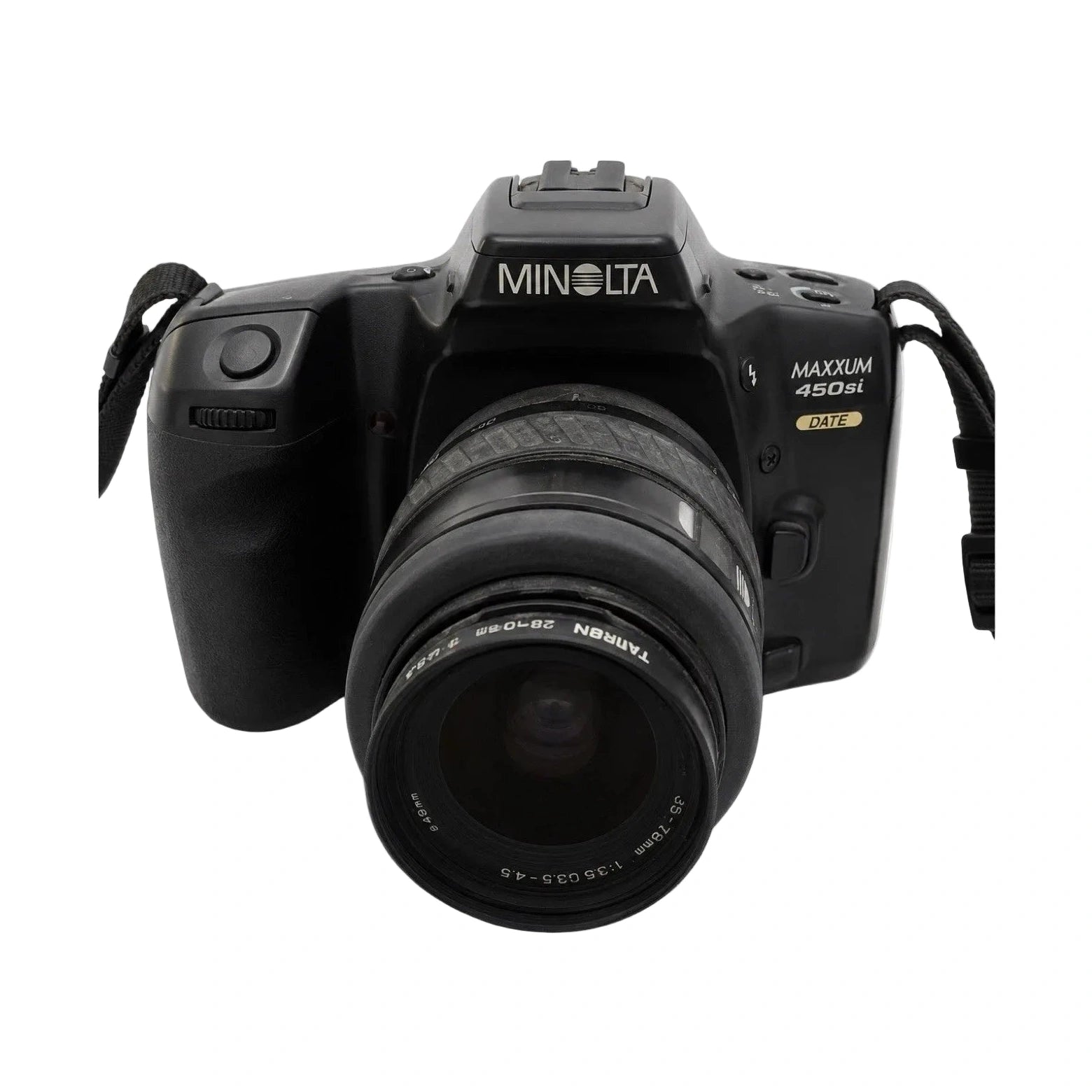 Minolta Maxxum 450si SLR film camera with Tamron lens at ClubCamera.com