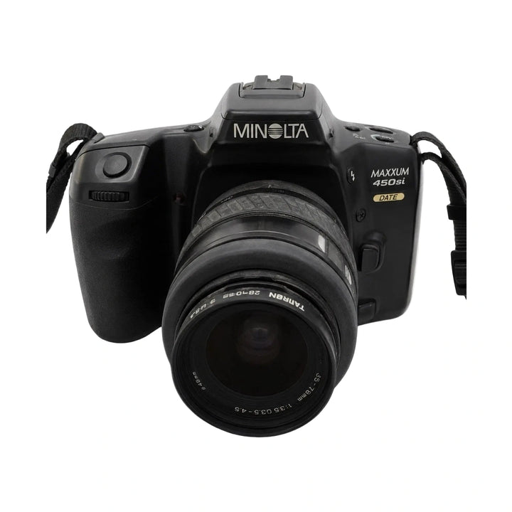 Minolta Maxxum 450si SLR film camera with Tamron lens at ClubCamera.com