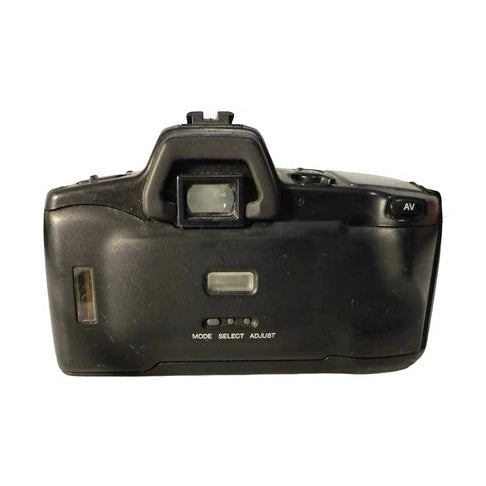 Rear view of black Minolta Maxxum 450si showing viewfinder and controls at ClubCamera.com