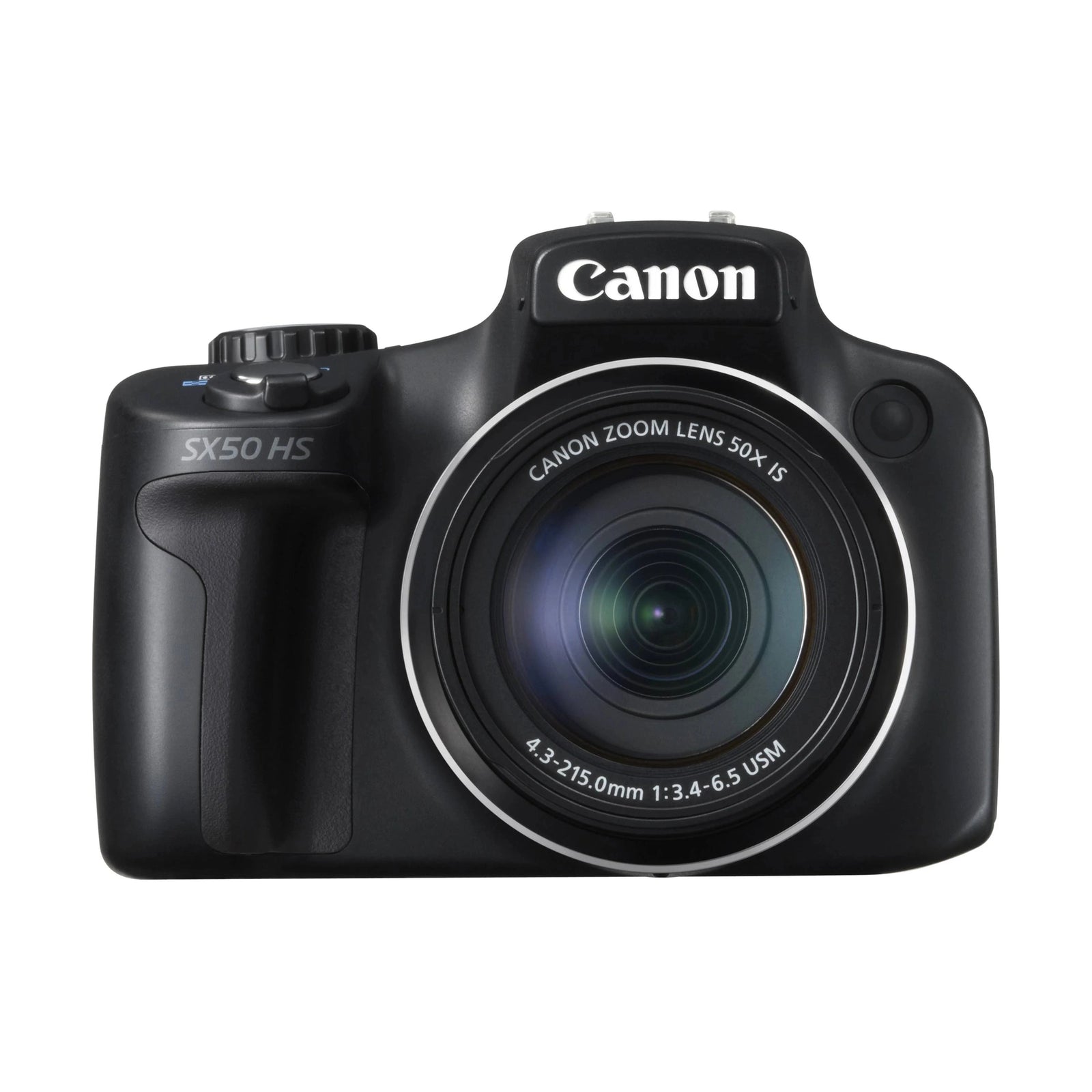 ClubCamera.com Canon PowerShot SX50 HS front shot showing 50x zoom lens and brand logo