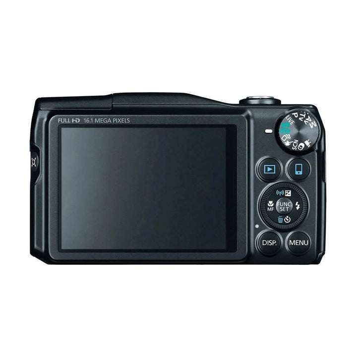 ClubCamera.com rear view of black Canon PowerShot SX700 HS showing LCD screen and control cluster